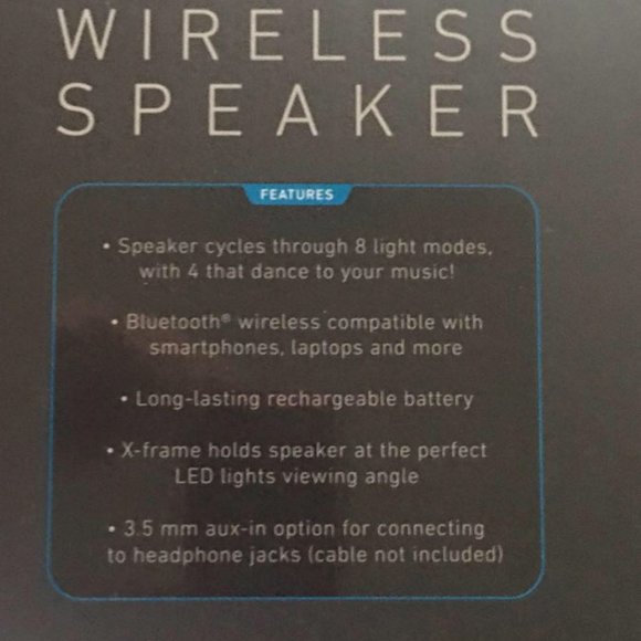 Sharper image x-frame wireless speaker sbt3024b - Picture 5 of 7